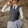 suit (5) Sophisticated Light Grey Wool Suit for Men – High-End Slim Fit Groom Wedding & Smart Business Spring/Autumn Formal Wear
