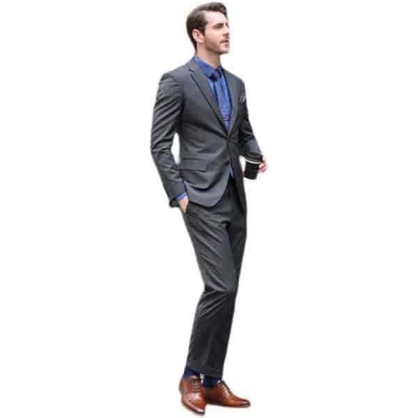 suit (5) Sophisticated British Style Dark Grey Wool Suit for Men – High-End Business Formal & Casual Yuppie Suit Set