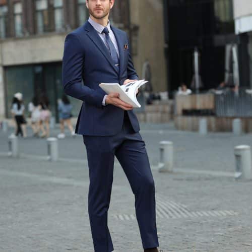 Sophisticated British Style Men's Wool Suit Set – High-End Gentleman Groom Wedding & Business Formal Wear