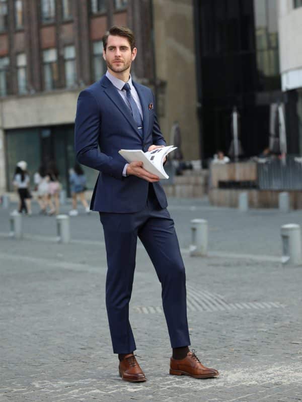 suit (5) Sophisticated British Style Men's Wool Suit Set – High-End Gentleman Groom Wedding & Business Formal Wear
