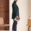 wool coat (1) Korean Hepburn Style Dark Green Cashmere Overcoat for Men – High-End Thickened Mid-Length Winter Woolen Coat