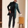 wool coat (2) Korean Hepburn Style Dark Green Cashmere Overcoat for Men – High-End Thickened Mid-Length Winter Woolen Coat