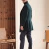 wool coat (5) Korean Hepburn Style Dark Green Cashmere Overcoat for Men – High-End Thickened Mid-Length Winter Woolen Coat