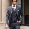 Classic British Style Wool 3-Piece Suit – Luxurious Groom & Business Commute Suit Set