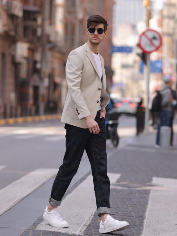 主图-03 Premium Wool Slim-Fit Men's Blazer – Sophisticated Business-Casual Suit Jacket
