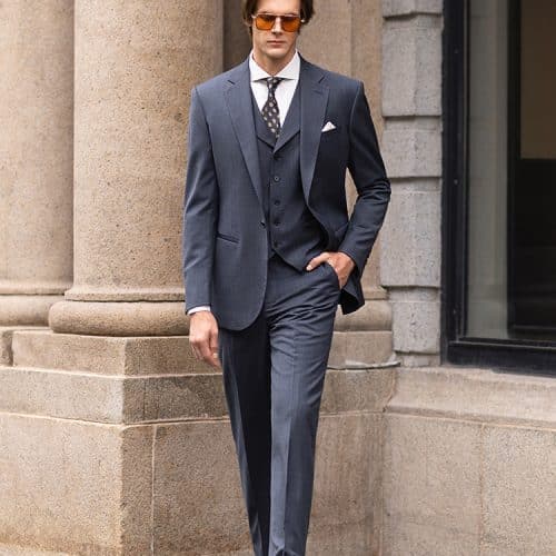 主图-04 Sophisticated British Wool 3-Piece Suit for Men – High-End Groom Engagement, Wedding & Smart Business Formal Wear