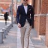 主图-04 Premium Wool Slim-Fit Men's Blazer – Versatile Solid Navy Business-Commuter Jacket