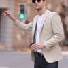 主图-04 Premium Wool Slim-Fit Men's Blazer – Sophisticated Business-Casual Suit Jacket