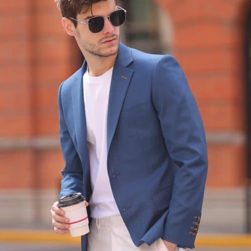 Premium Slim-Fit Men's Wool Blazer – Spring Fashion Business-Casual Single Suit Jacket