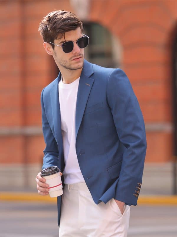主图-05 Premium Slim-Fit Men's Wool Blazer – Spring Fashion Business-Casual Single Suit Jacket