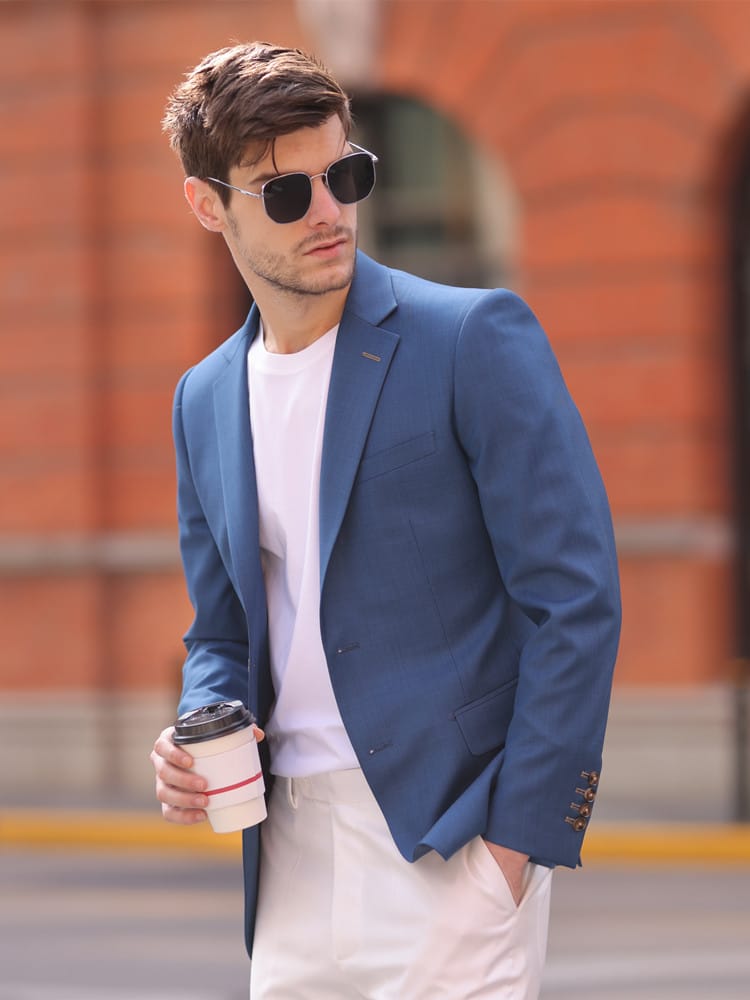 Premium Slim-Fit Men's Wool Blazer – Spring Fashion Business-Casual Single Suit Jacket