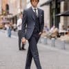 Classic British Style Wool 3-Piece Suit – Luxurious Groom & Business Commute Suit Set